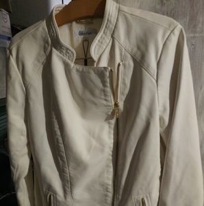 White leather jacket